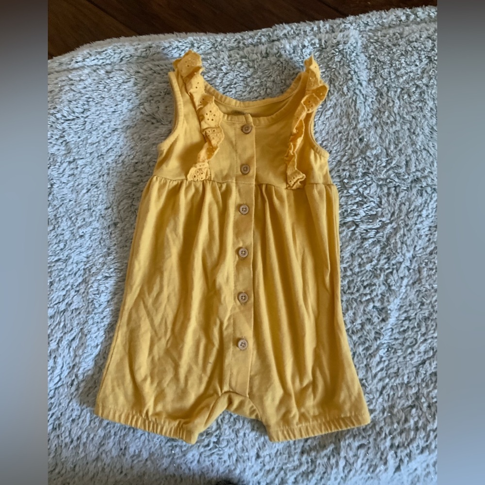 Yellow Ruffled Romper